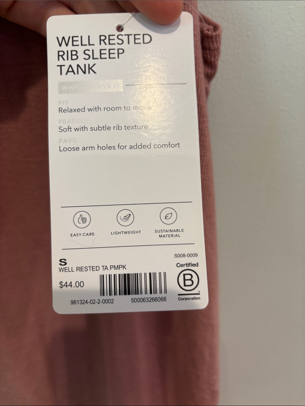 NWT Athleta Well Rested Ribbed Sleep Tank Size S - Picture 8 of 9